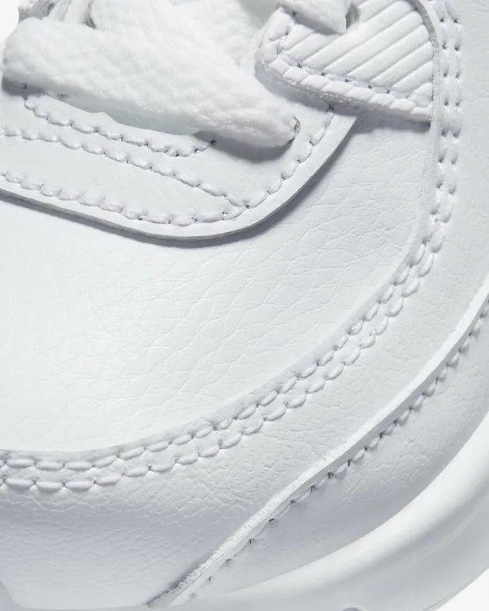 Baby and Toddler 03 Years Kids Nike Air Max 90 LTR Whitemetallic Silverwhitewhite