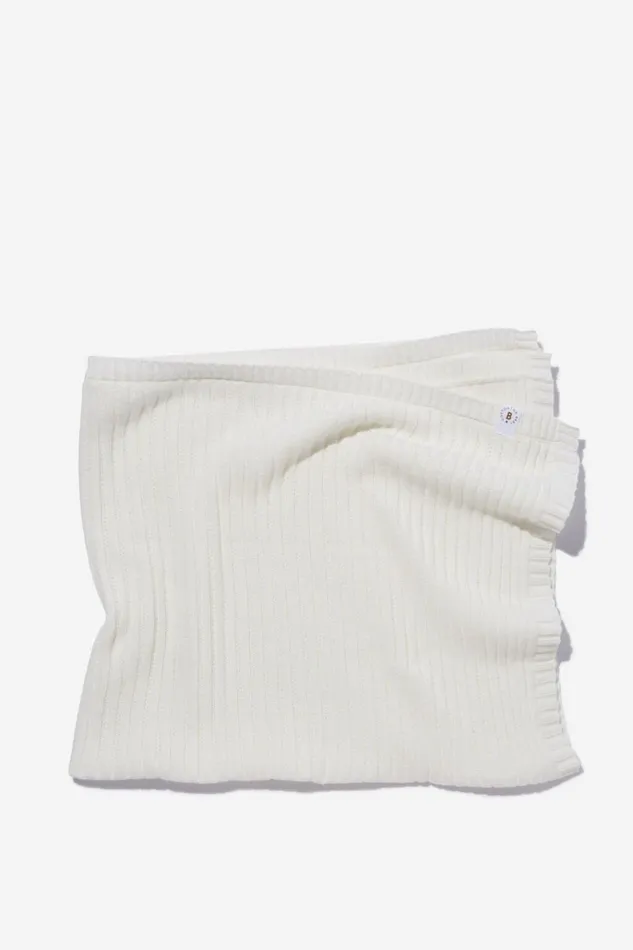 Baby Baby Essentials Cotton On Organic Knit Blanket Milk