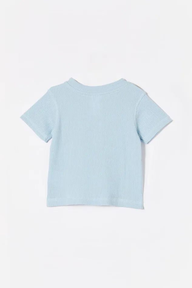Baby Tops Jackets and Sweaters Cotton On Magnus Short Sleeve Placket Top Frosty Blue Baby Tops Jackets and Sweaters Cotton On Magnus Short Sleeve Placket Top Frosty Blue