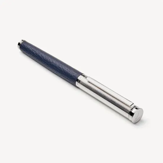 Ballpoint Pen Navy Pebble Women Aspinal Of London Luxury Engraved Pens