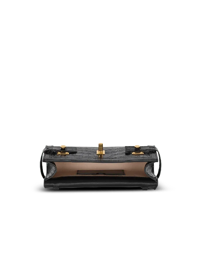 Balmain Clutches Women BBuzz Pouch 23 Leather Clutch Black