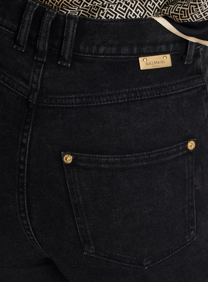 Balmain Denim Women Slimfit Denim Jeans Black