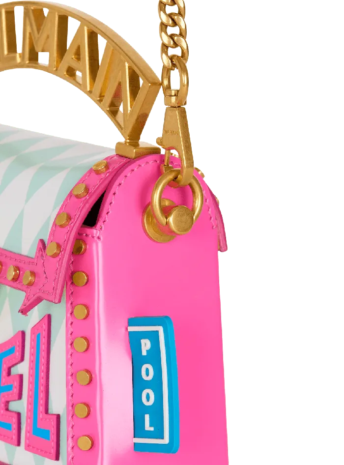 Balmain Handbags Women BBuzz Dynasty Small Bag In Printed Calfskin Multicolor