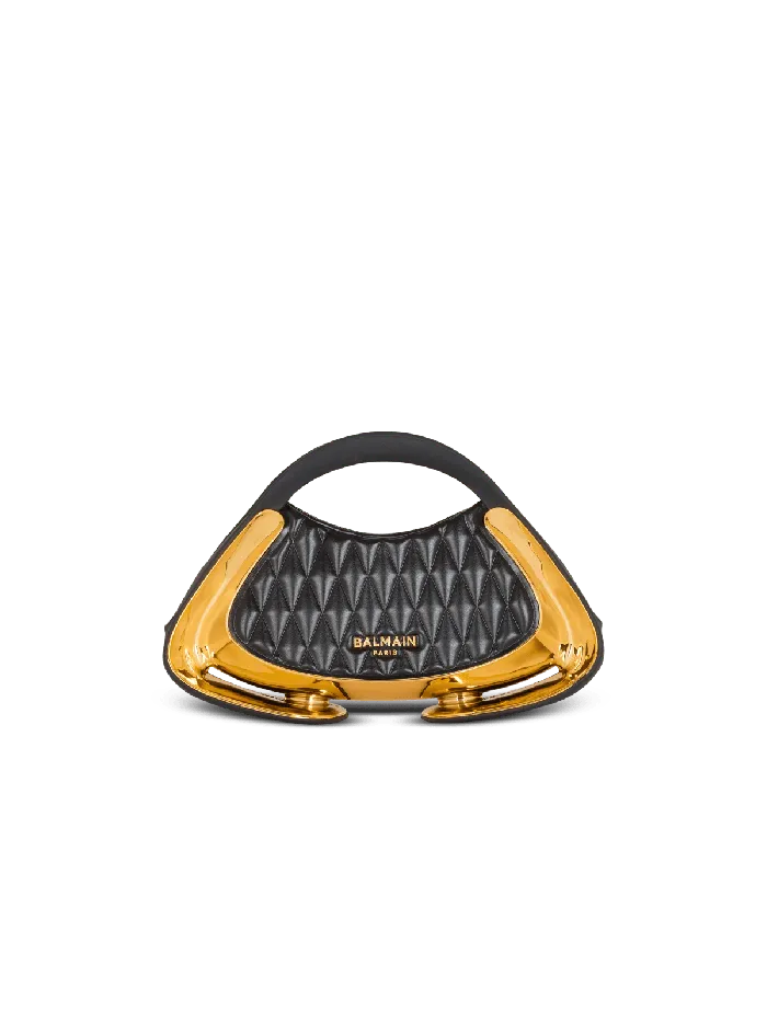 Balmain Mini Bags Women Quilted Small Jolie Madame Bag Black
