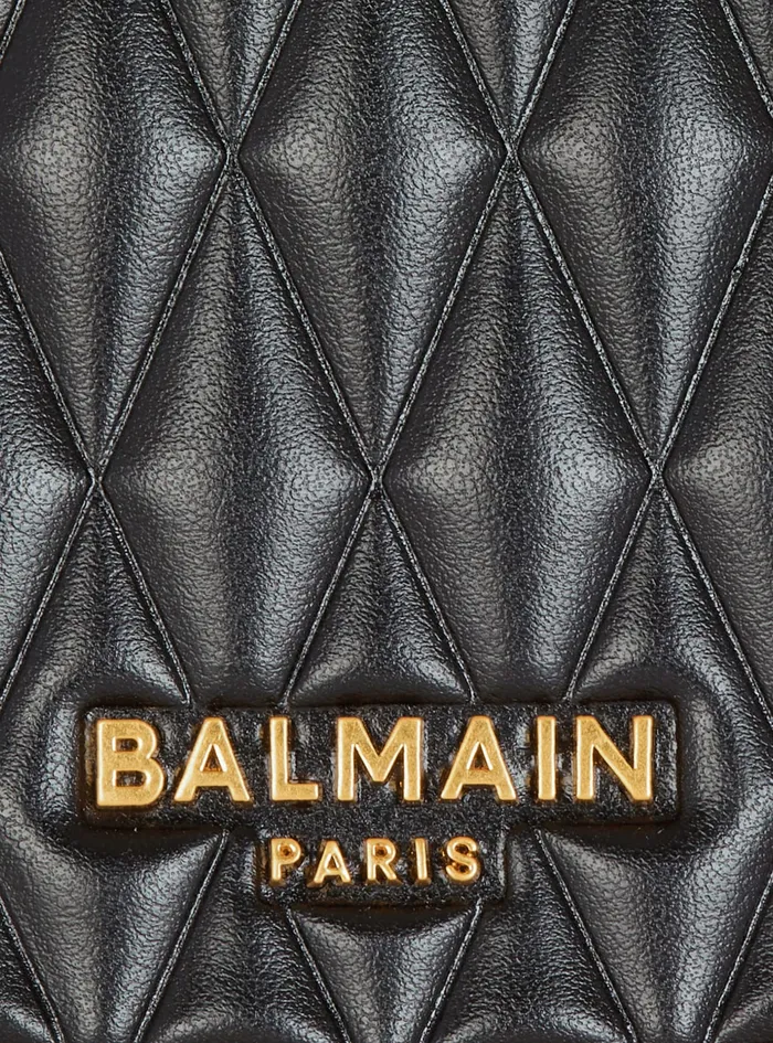 Balmain Mini Bags Women Quilted Small Jolie Madame Bag Black