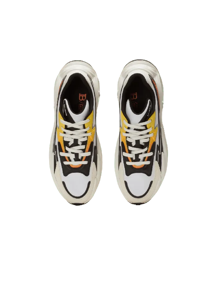 Balmain Sneakers Men RunRow Leather And Nylon Sneakers Multicolor