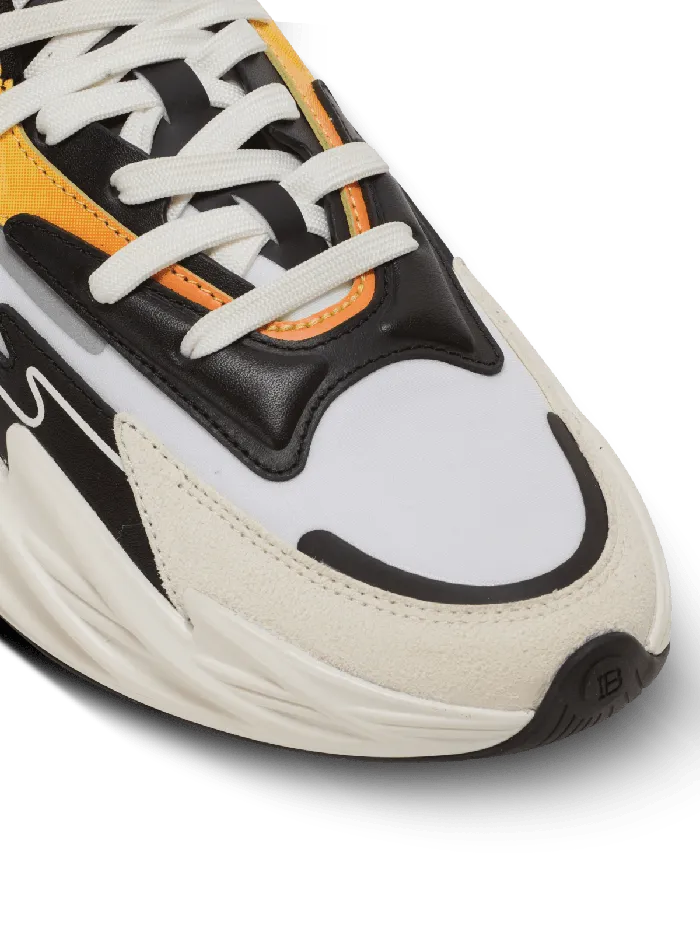 Balmain Sneakers Men RunRow Leather And Nylon Sneakers Multicolor