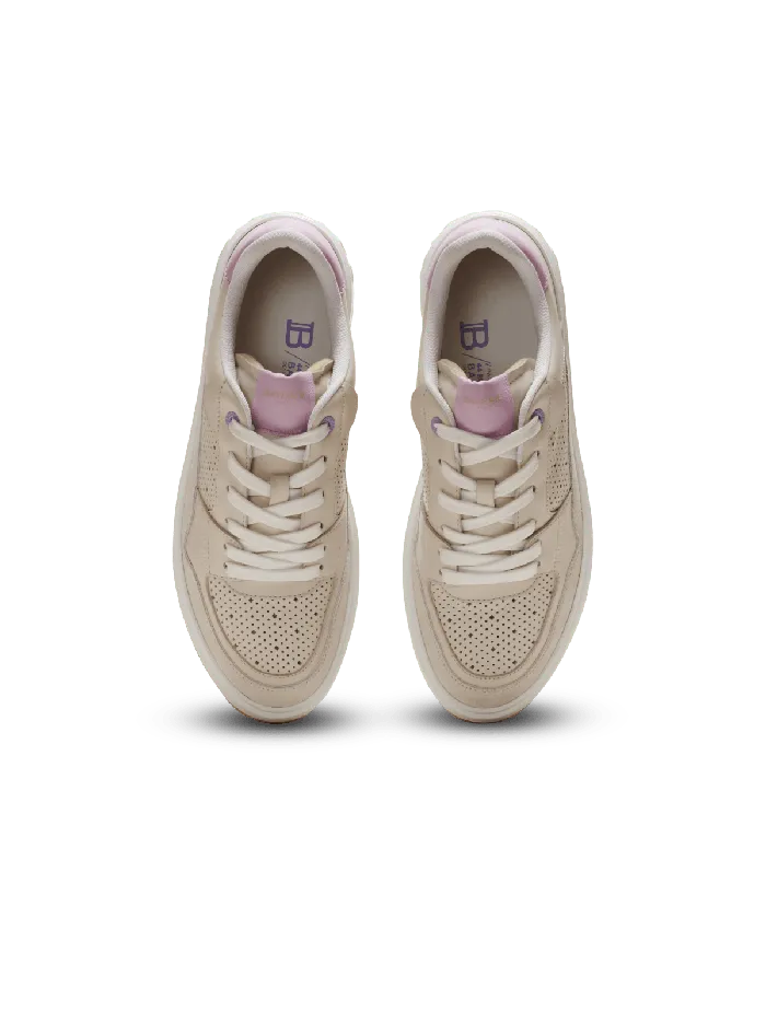 Balmain Sneakers Women BCourt Flip Leather Sneakers Beige