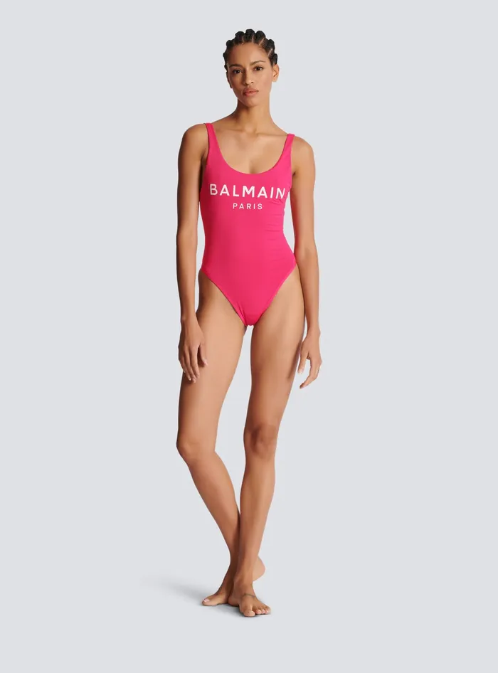 Balmain Swimwear Women Paris Swimsuit Pink