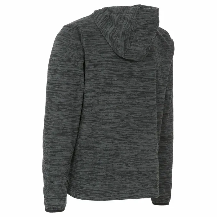 Barack Fleece Hoodie Black Marl Men Trespass Fleeces
