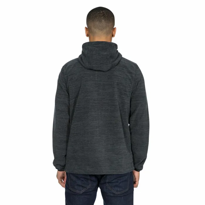 Barack Fleece Hoodie Black Marl Men Trespass Fleeces