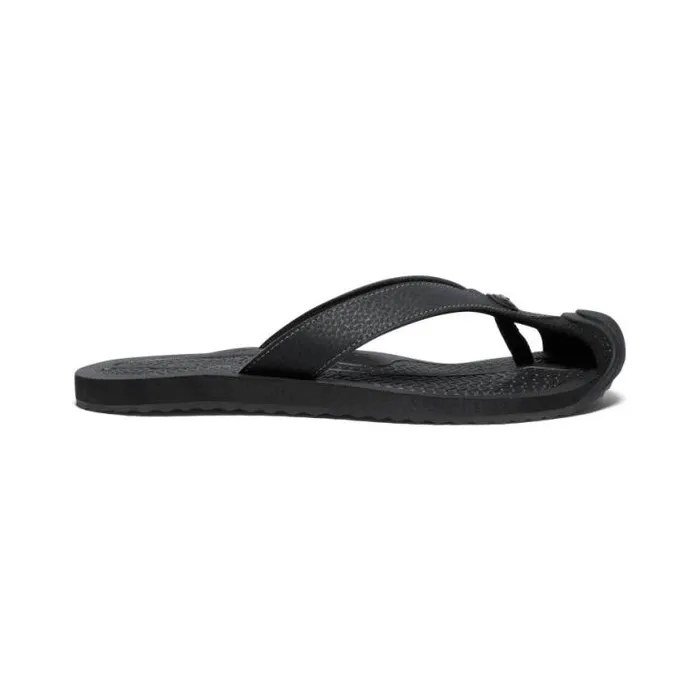 Barbados BlackSteel Grey Leather FlipFlop Women KEEN Water