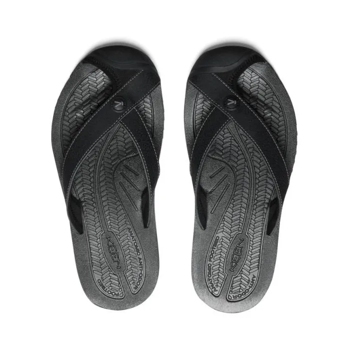 Barbados BlackSteel Grey Leather FlipFlop Women KEEN Water Barbados BlackSteel Grey Leather FlipFlop Women KEEN Water