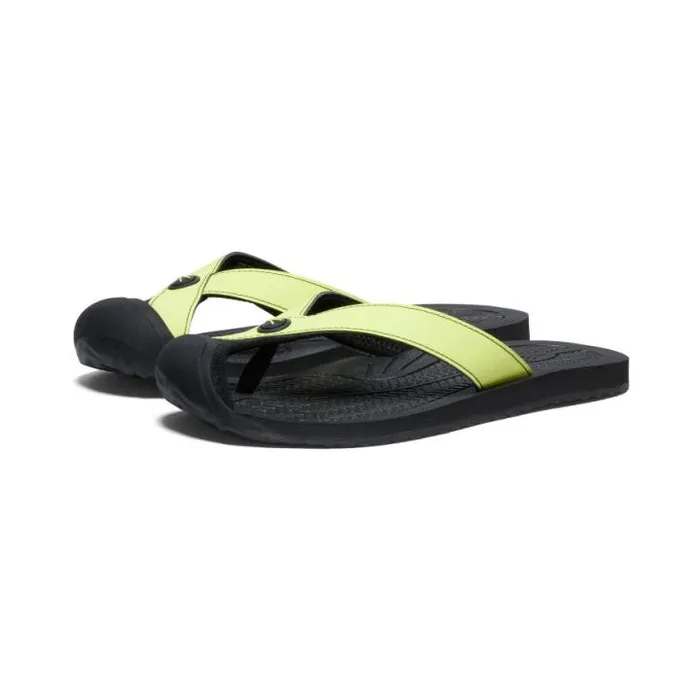Barbados Daiquiri GreenBlack Leather FlipFlop Women KEEN Water Barbados Daiquiri GreenBlack Leather FlipFlop Women KEEN Water