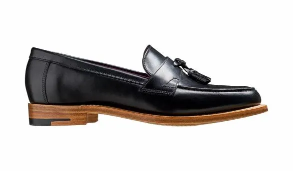 Barker Shoes Imogen 8211 Black Calf 8211 Tassel Loafer Shoe Black Calf 8211 Tassel Loafer Shoe Womens