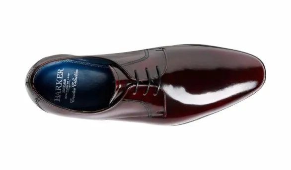 Barker Shoes Rutherford 8211 Burgundy HiShine Derby Burgundy Hishine Derby Mens