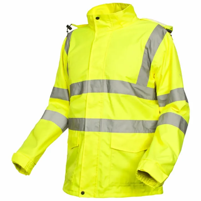 Beckon Unisex HiVis Waterproof Jacket Yellow Men Trespass Waterproof Jackets