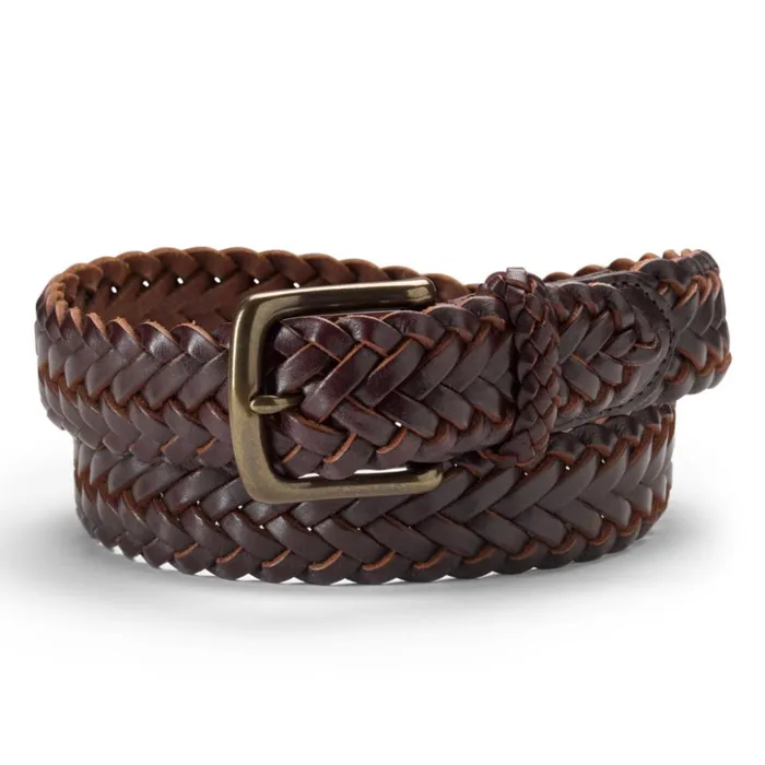 Belts Men Orvis Classic Latigo Braid Belt Brown