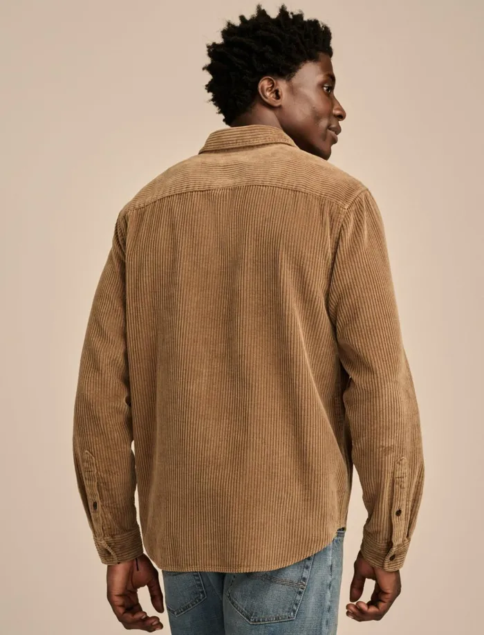 Big Cord Long Sleeve Utility Shirt Teak Men Lucky Brand ButtonDowns