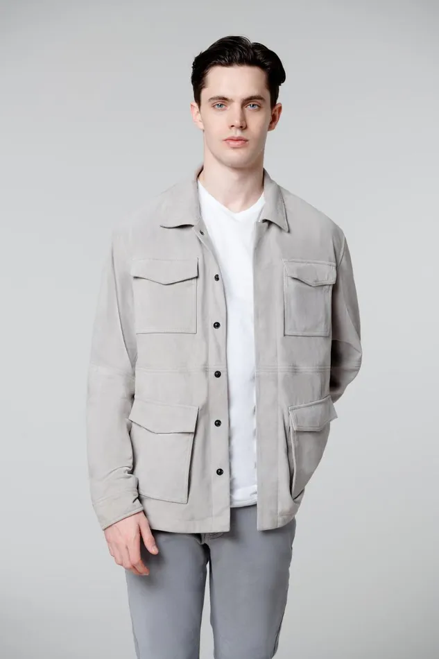 Blank Nyc Grey Shacket Men Jackets Blank Nyc Grey Shacket Men Jackets