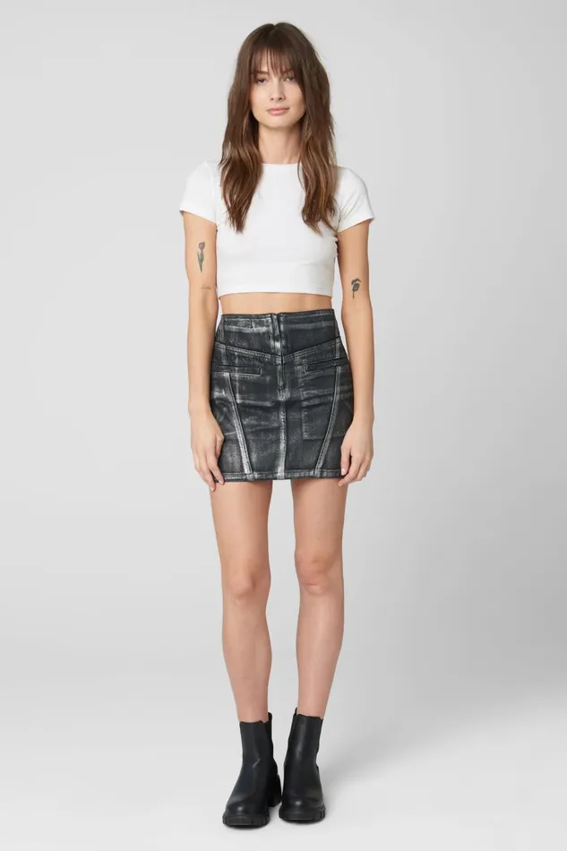 Blank Nyc Metallic Heart Skirt Women Dresses and Skirts