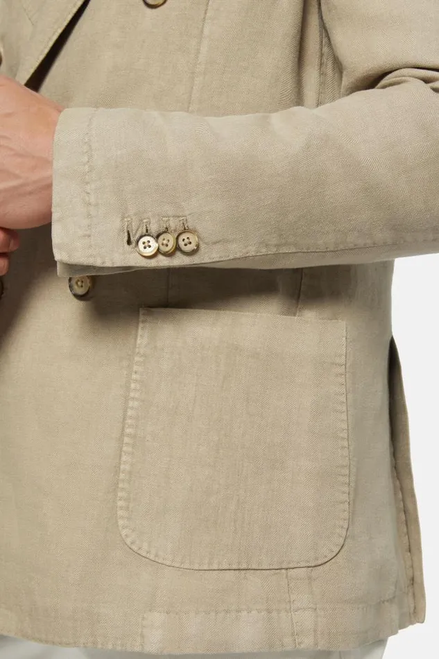 Blazers Men Boggi Milano Beige Herringbone Linen DoubleBreasted Jacket Beige Blazers Men Boggi Milano Beige Herringbone Linen DoubleBreasted Jacket Beige