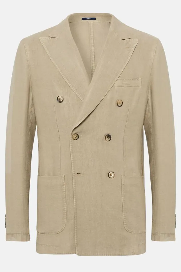 Blazers Men Boggi Milano Beige Herringbone Linen DoubleBreasted Jacket Beige Blazers Men Boggi Milano Beige Herringbone Linen DoubleBreasted Jacket Beige