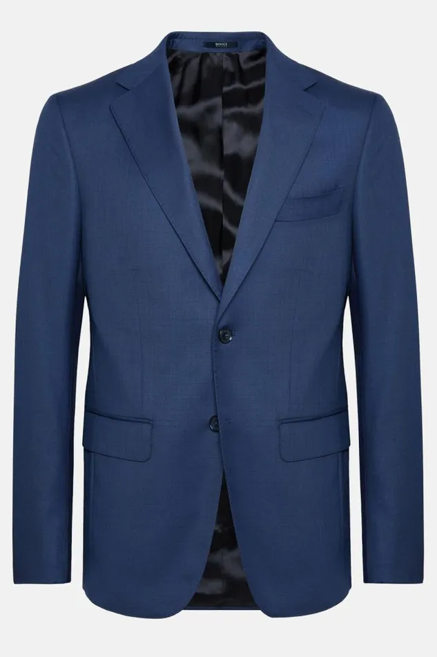 Blazers Men Boggi Milano Blue Grisaille Wool Jacket Blue Blazers Men Boggi Milano Blue Grisaille Wool Jacket Blue