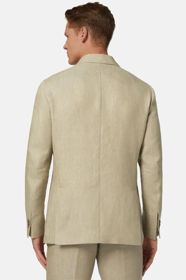 Blazers Men Boggi Milano Dove Grey Pure Linen Jacket Taupe Blazers Men Boggi Milano Dove Grey Pure Linen Jacket Taupe