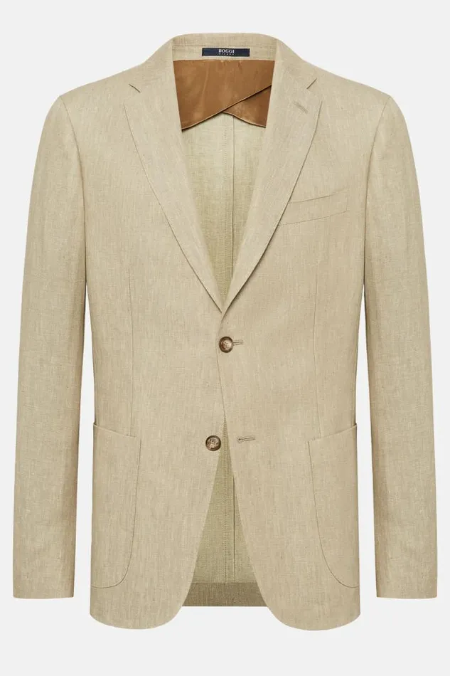 Blazers Men Boggi Milano Dove Grey Pure Linen Jacket Taupe Blazers Men Boggi Milano Dove Grey Pure Linen Jacket Taupe