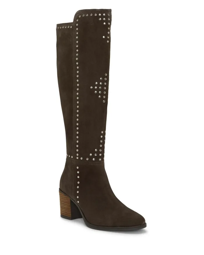 Bonnay Studded KneeHigh Boot Dark Grey Women Lucky Brand Shoes