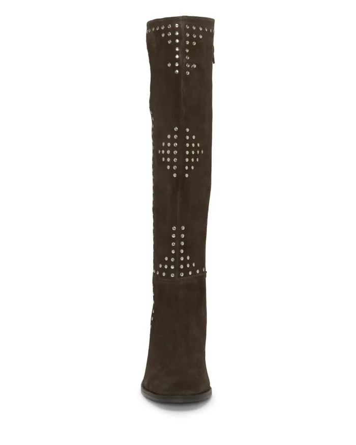 Bonnay Studded KneeHigh Boot Dark Grey Women Lucky Brand Shoes