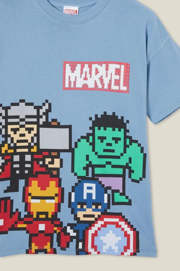 BoysGirls Tops and TShirts Cotton On License Quinn Short Sleeve Tee Lcn Mar Dusty Bluemarvel Group BoysGirls Tops and TShirts Cotton On License Quinn Short Sleeve Tee Lcn Mar Dusty Bluemarvel Group