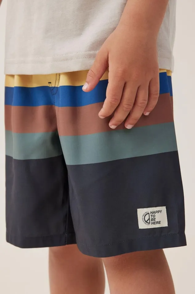Boys Shorts Cotton On Bobby Board Short Phantomswag Green Multi Stripe Boys Shorts Cotton On Bobby Board Short Phantomswag Green Multi Stripe