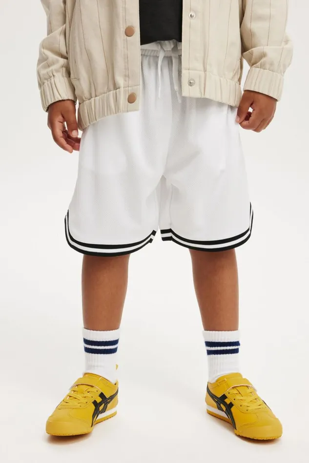 Boys Shorts Cotton On Braxton Basketball Short White
