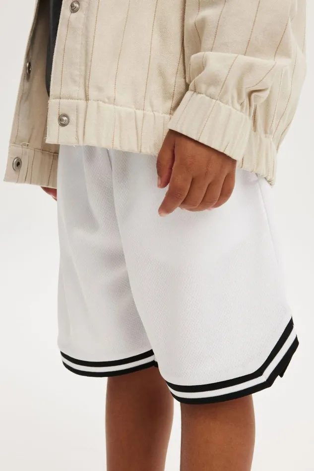 Boys Shorts Cotton On Braxton Basketball Short White Boys Shorts Cotton On Braxton Basketball Short White