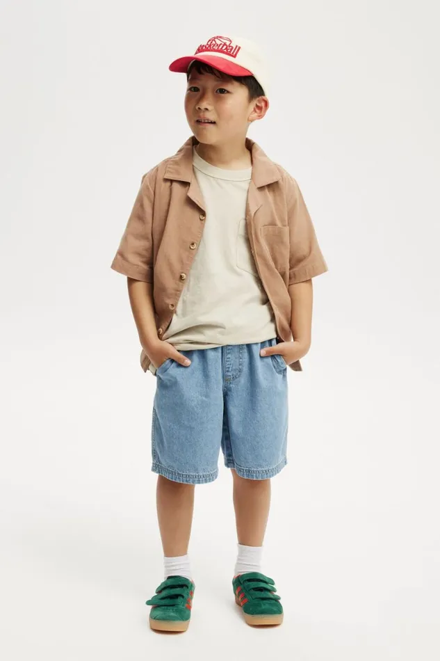 Boys Shorts Cotton On Eric Easy Short Bells Light Blue