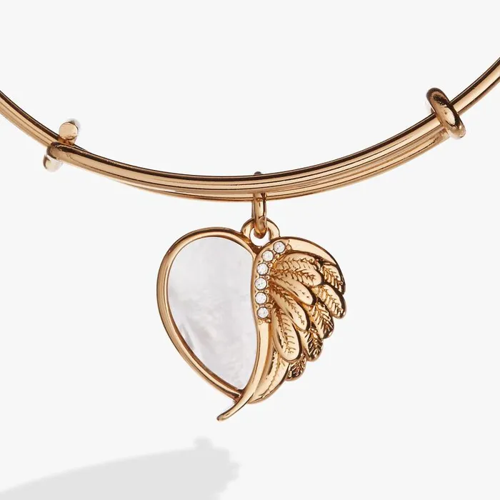 Bracelets Women Alex And Ani Wings Of Protection Charm Bangle Gold