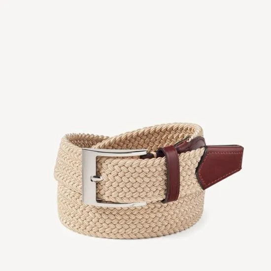 Braided Jeans Belt Sand Men Aspinal Of London Belts