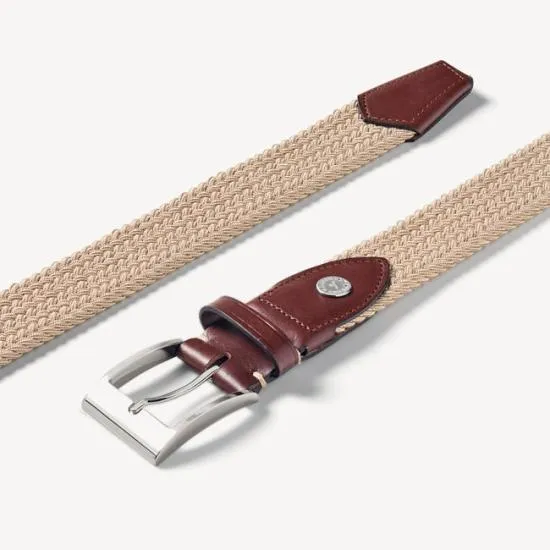 Braided Jeans Belt Sand Men Aspinal Of London Belts
