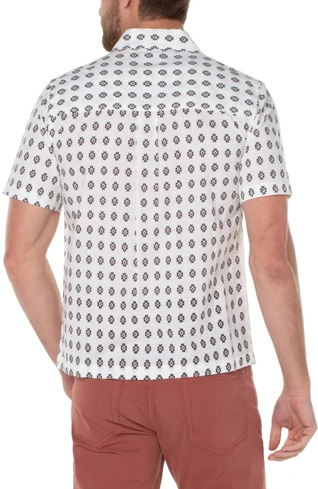 BUTTON DOWNS Men Liverpool Los Angeles PRINTED SHORT SLEEVE SHIRT Black Clay Multi