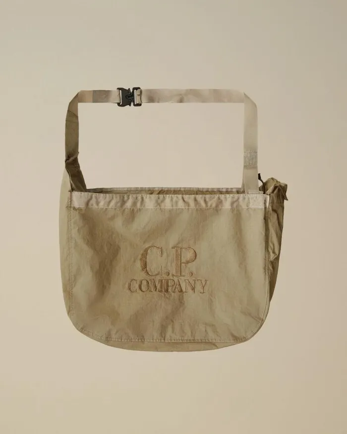 CP Company Backpacks and Waistbag Plain Paper Touch Shoulder Bag Vintage Khaki Beige 8211 Man