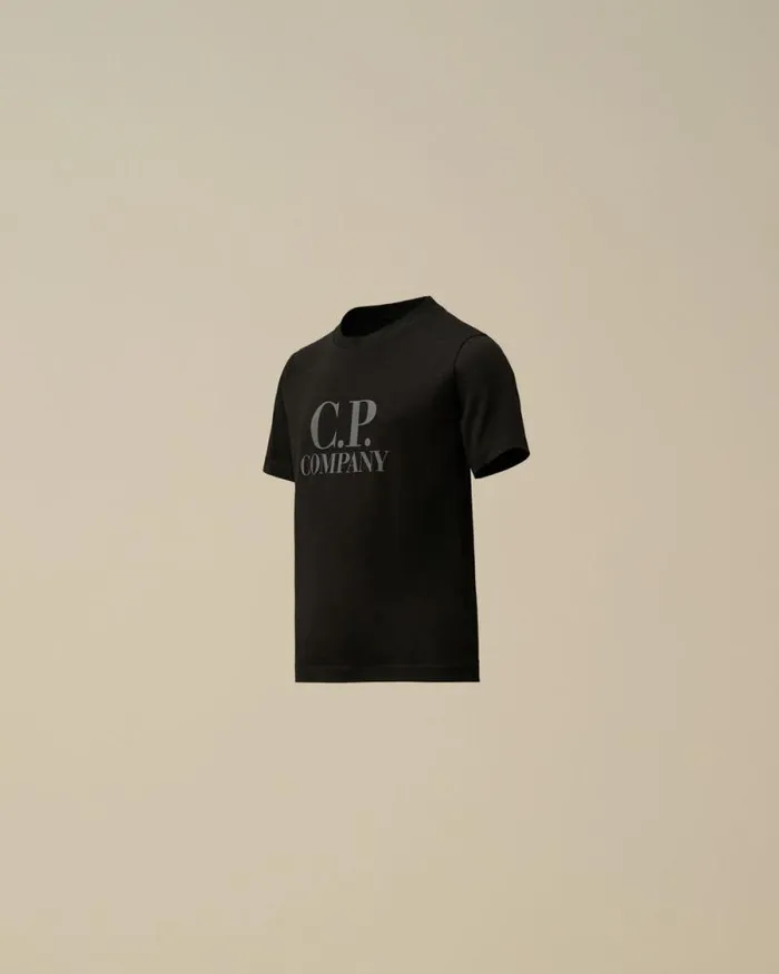CP Company Clothing 23 U16 Cotton Jersey 301 Goggle TShirt Black 8211 Kids