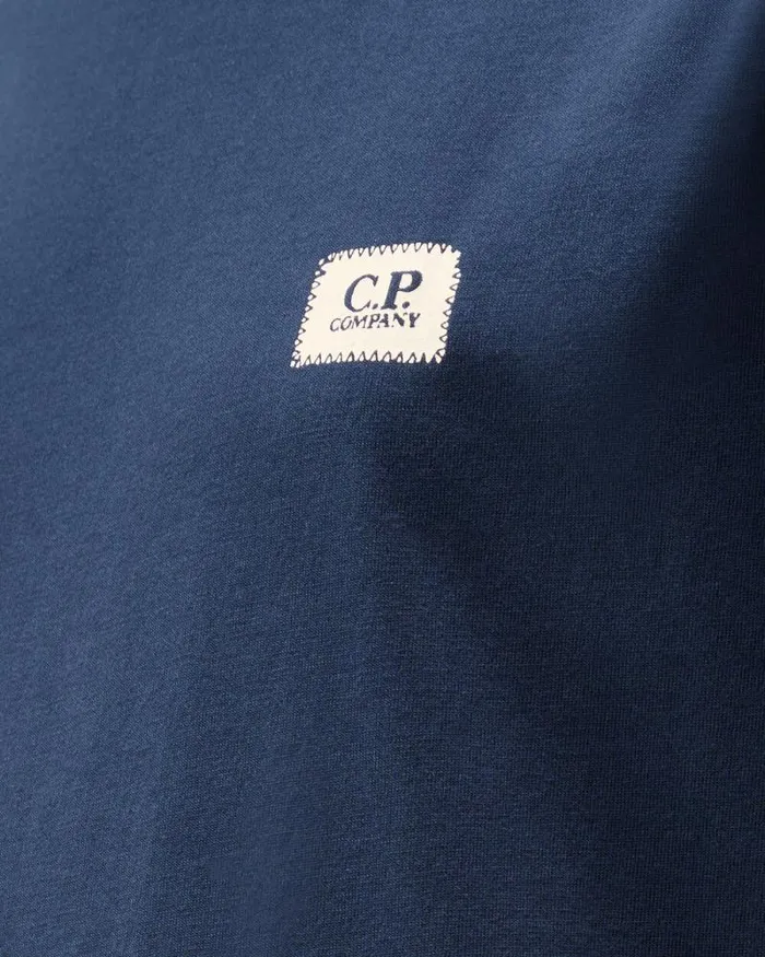 CP Company Clothing 23 U16 Cotton Jersey 301 Logo TShirt Estate Blue 8211 Kids