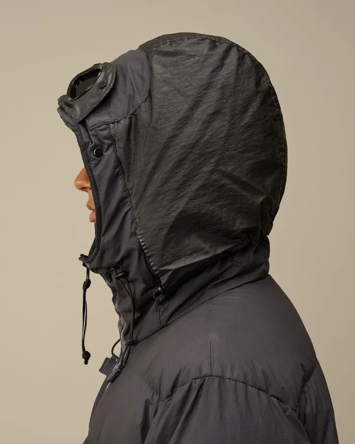 CP Company Jacket and Coats BiTM Goggle Down Jacket Black Sand 8211 Man