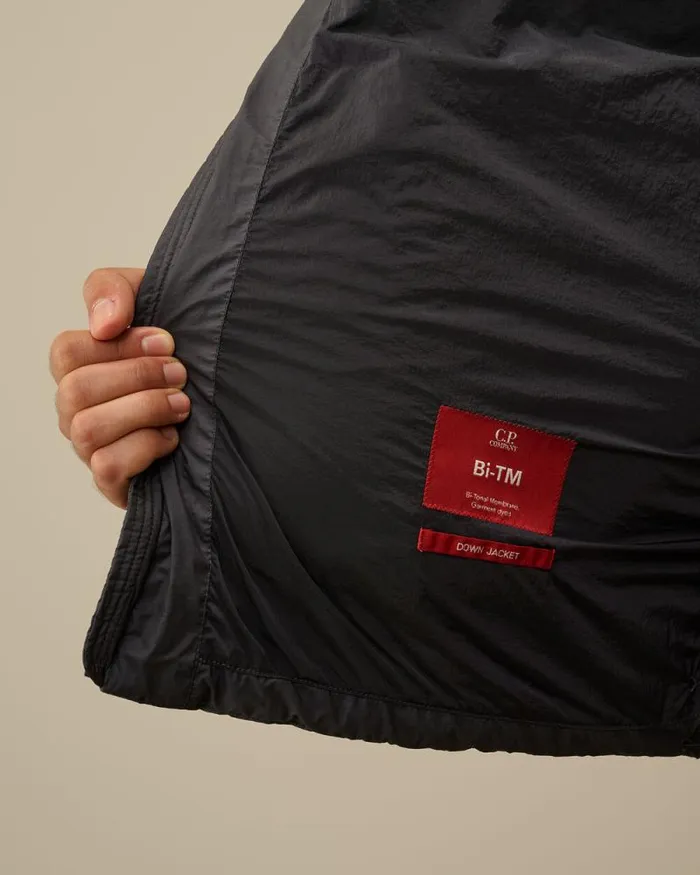 CP Company Jacket and Coats BiTM Goggle Down Jacket Black Sand 8211 Man