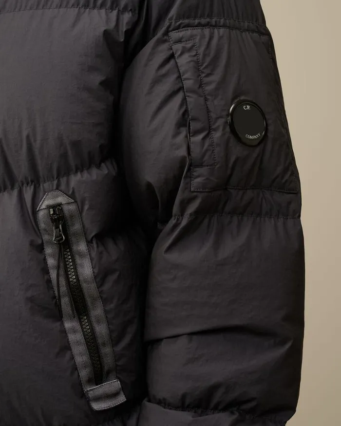 CP Company Jacket and Coats BiTM Hooded Down Jacket Black Sand 8211 Man