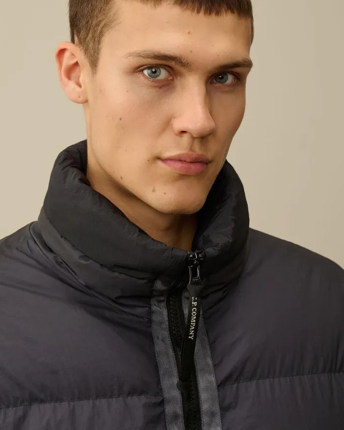 CP Company Jacket and Coats BiTM Hooded Down Jacket Black Sand 8211 Man
