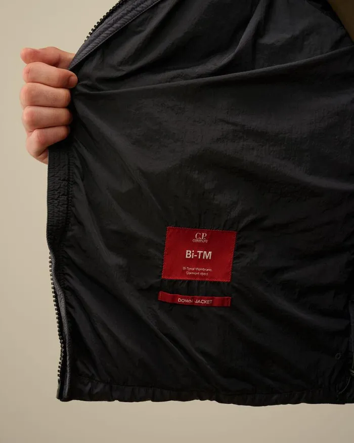 CP Company Jacket and Coats BiTM Hooded Down Jacket Black Sand 8211 Man