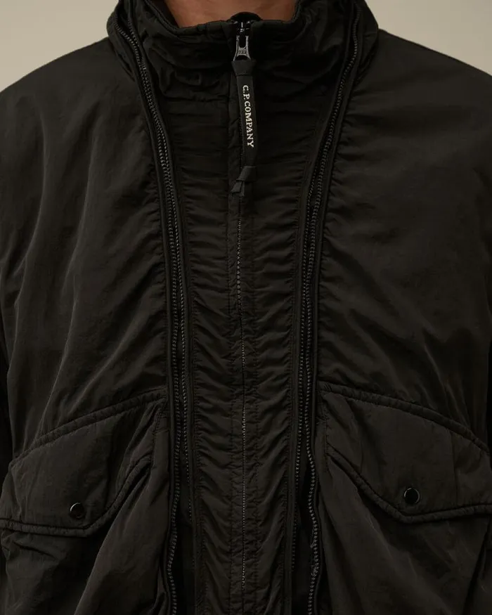 CP Company Jacket and Coats ChromeR Body Zippers Padded Jacket Black 8211 Man